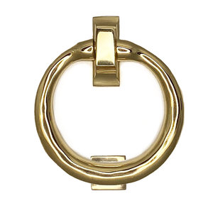 Aldaba de puerta de latón dorado a granel de la mejor calidad, accesorios de puerta de Metal para puertas principales, Aldabas de Hardware, forma redonda de aspecto Premium - Product Image 1