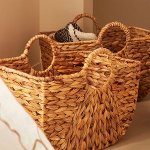 New Choice Set Water Jacinto Cesta tejida rectangular Lavandería OEM Aceptable Logotipo personalizado en la fábrica de Vietnam - Product Image 5