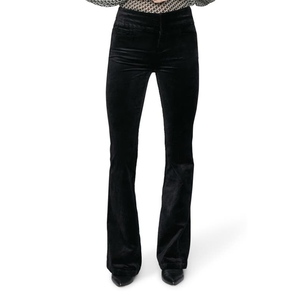 Pantaloni a Zampa d'Elefante PAIGE Lou Lou in Velluto a Vita Alta da Donna, Neri, Taglia 25, Pantaloni Eleganti - Product Image 4