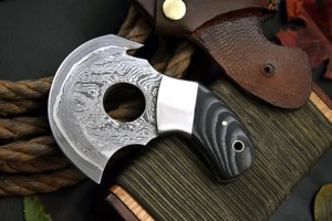 Nuevo estilo, superventas, cuchillo Ulu de Damasco, cuchillo Ulu de Alaska de tamaño estándar forjado a mano, cuchillo para cortar carne para uso en cocina - Product Image 3