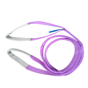 Eslingas de elevación de red plana de poliéster 1T Eslinga de correa púrpura para tareas de elevación desafiantes Patrón plano para una seguridad completa - Product Image 2