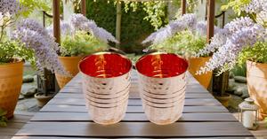 Mint Julep <b>Cup</b> <b>Copper</b> Drinkware Accessories ND Hammered Pack of 2 Tea <b>Cups</b> & Saucers - Product Image 4