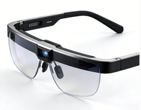 Lunettes intelligentes AR futuristes : développement rapide, monture légère en titane, lentille à guide d'ondes, micro-projecteur industriel