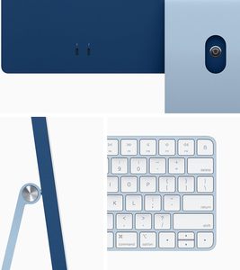 Tout nouveau iMac 2021 de marque A+Ppl avec puce Apple M1 avec processeur 8 cœurs, écran 24 pouces, 8 Go de RAM, stockage SSD 256 Go, bleu - Product Image 2