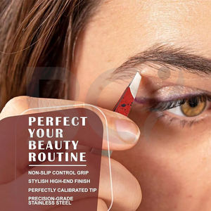 Pinzas de Cejas de Acero Inoxidable con Punta Inclinada, Multifuncionales, Hechas a Mano, Servicio OEM, para Salón de Belleza - Product Image 5