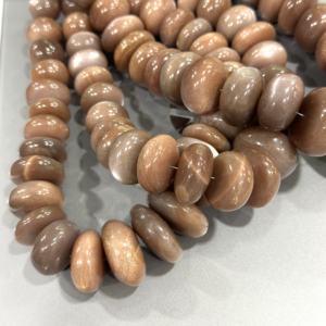 Cuentas de Piedra Lunar Melocotón Natural, Lisas, Redondas, de 15-28 mm, Cuentas de Piedra Grandes Sueltas para la Fabricación de Joyas, Precio al por Mayor - Product Image 3