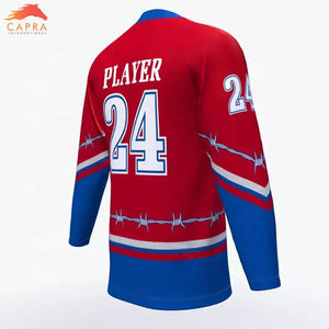 Camiseta de hockey sobre hielo de entrenamiento deportivo transpirable popular de buena calidad personalizada al por mayor de gran tamaño - Product Image 5