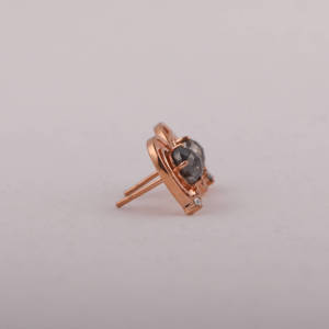 Boucles d'oreilles sel et poivre en spirale avec diamant naturel/Boucles d'oreilles faites à la main en diamant taille ovale pour elle - Product Image 3