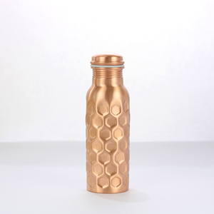 Botella de agua de cobre puro hecha a mano, recipiente de cobre Ayurvédico, botella de agua para Yoga, botella de agua de cobre para beber de tradebit - Product Image 5