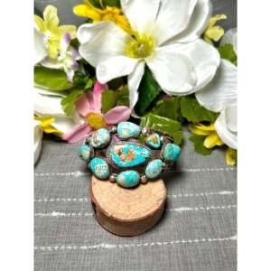 Leroy James Highgrade Royston Turquoise & Sterling <b>Silver</b> Fashion <b>Cuff</b> <b>Bracelet</b> - Product Image 1