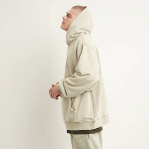 เสื้อฮู้ดดี้ผู้ชายผ้าฝ้าย 100% ซักกรด สำหรับฤดูหนาว รุ่น High Street ระบายอากาศได้ดี สไตล์วินเทจ ซักหิน ขายส่ง - Product Image 4