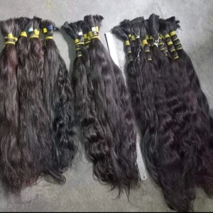 Extensions de cheveux indiens vierges bruts Remy 30 pouces Double tirage en vrac doux sans enchevêtrement Styles de cheveux humains naturels - Product Image 1