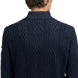 Chandails d'hiver chauds à col à demi-fermeture éclair pour hommes 100% Polyester Fabriqués en pulls pour hommes tendance - Product Image 4