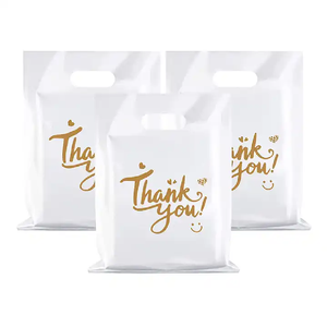 Luxury Custom Design Die Cut Plastic Shopping <b>Bags</b> Eco-Friendly Wholesale for <b>Clothing</b> Packing & Garment Packaging Logo Added - Product Image 1