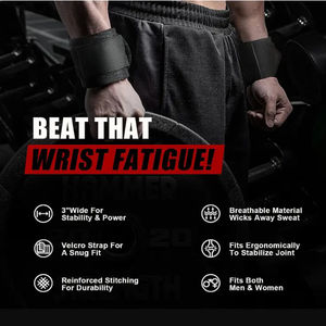 Vente en gros de bracelets d'haltérophilie de 13 pouces avec logo personnalisé Support de poignet respirant à réglage élastique pour haltérophilie et salle de sport - Product Image 6