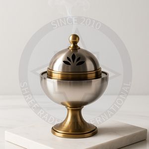Quemador de incienso de acero inoxidable Natural 100% ecológico árabe de lujo elegante soporte Bakhoor para decoración de Ramadán celebraciones Eid - Product Image 2