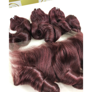 Bouncy curl blond brun clair blond couleur personnalisée couleur ombrée 100% Extensions de cheveux vietnamiens Super double vente en gros - Product Image 5