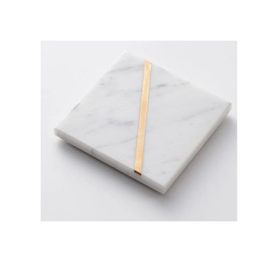 Sous-verres en marbre de haute qualité avec texture de couleur naturelle pour hôtel et maison, forme ronde, tasse à café, sous-verres en marbre - Product Image 3