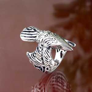 Unique Latest Eagle Brass <b>Ring</b> Silver Plated Vintage Tribal <b>Chunky</b> Eagle Statement Handmade <b>Ring</b> Wholesale <b>Ring</b> For Men's - Product Image 4