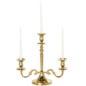 Portavelas de metal blanco de lujo con 5 hoyos de 68x22 pulgadas para precios de bodas - Product Image 4