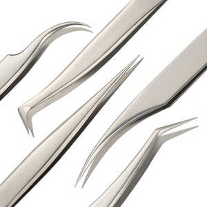 Pince à épiler d'extension de cils incurvée de couleur personnalisée de haute qualité outil de prise en main parfaite de marque privée - Product Image 2