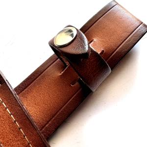 Funda de cuero de artesanía fina hecha en fábrica de alta calidad para cuchillos de hoja Bowie de 6 pulgadas - Product Image 3