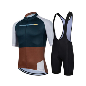 Maillot de cyclisme personnalisé par sublimation en élasthanne/coton cuissard à bretelles séchage rapide respirant pour cyclistes masculins - Product Image 4
