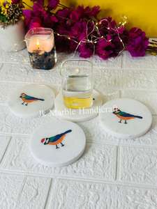 Dessous de verre en marbre fait à la main nouveau Design maison cuisine décor peint pierre artisanat pour thé café prix fabriqué à la main - Product Image 2