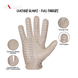 Nouveaux gants de conduite en peau de daim pour hommes de luxe en cuir véritable solide avec bouton poignet hiver gants chauds livraison gratuite - Product Image 5