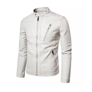 Veste de haute qualité en cuir véritable sur mesure, col montant, respirante, écologique pour hommes, nouvelle mode, saison d'hiver, vente en gros - Product Image 1
