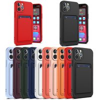 Étui portefeuille en silicone liquide pour iPhone 17 PRO MAX 16 15 12 13, étui avec fente pour cartes pour iPhone XR Xs 8 Plus, coque de poche fine