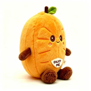 Orange Plush, Fruit Stuffed Toy, cuddle Fruit Plush, Citrus Plush Pillow - Product Image 3