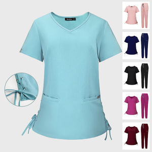 Uniformes Médicos Personalizados con Logotipo, Estilo 2025, Poliéster y Elastano, Uniformes de Hospital Unisex, Conjunto de Bata de Laboratorio Médico con Detección de Agujas - Product Image 3