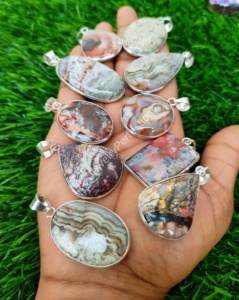 จี้อัญมณีธรรมชาติ925สร้อยคอชุบเงินรูปทรงผสมแฟชั่นสำหรับผู้หญิงรุ่น Moissanite ขนาดใหญ่001 - Product Image 3