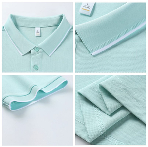 เสื้อโปโลผู้ชายเสื้อโปโลแขนสั้นแบบลำลองเข้ารูปโลโก้ออกแบบได้ตามที่ต้องการ - Product Image 3