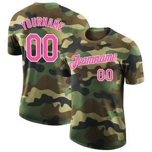 Direct Engro Sportswear Venta al por mayor Custom Camo Pink-White Performance Salute To Service Camiseta - Product Image 1