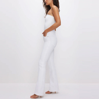 Overoles de Mezclilla para Mujer de Alta Calidad, Tendencia Actual, 100% Transpirables, Cintura Media con Cordón Ajustable, Estilo Japonés, Invierno, Ecológicos, de Secado Rápido