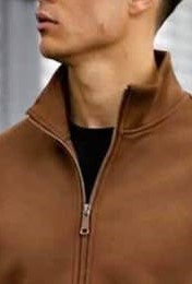 Lightweight Winter <b>Men's</b> Letterman <b>Jacket</b> with Stand Collar and Front Logo Customizable 100% Cotton Breathable - Product Image 2