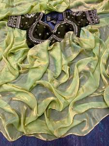 Nouveau Designer Fancy Rich Silk Embroidery Work Saree Collection - Product Image 5