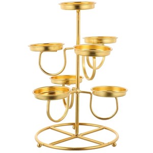 Bougeoir votif en métal doré de haute qualité conception martelée bougie de forme de noël faisant le conteneur excellent pour la décoration - Product Image 4
