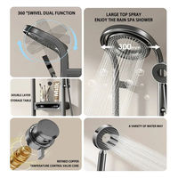 Ensemble de douche mural en laiton personnalisé OEM ODM avec affichage numérique, pommeau de douche pluie et douchette à main pour projets hôteliers - Fabricant