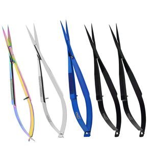 Tijeras para cutículas de cejas a granel, resorte de doble acción para reducir la tensión de la mano, puntas puntiagudas, cuchillas rectas de acero inoxidable, antideslizantes - Product Image 1