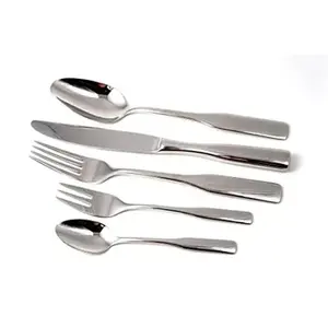 Ensemble de couverts en acier inoxydable de qualité supérieure avec poignée noire, parfait pour les desserts au restaurant et les couverts de mariage - Product Image 4