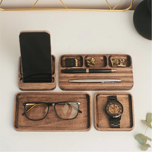 <span class=keywords><strong>Plateau</strong></span> <span class=keywords><strong>de</strong></span> rangement en bois pour <span class=keywords><strong>bureau</strong></span>, style classique antique, multifonction, cadeau pour la maison et le <span class=keywords><strong>bureau</strong></span>, pour hommes, anniversaire, fête des pères, personnalisable - Product Image 6