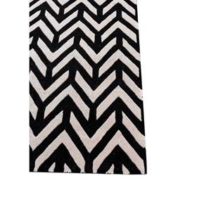 Adrift Wool <b>Hand</b> <b>Tufted</b> <b>Rug</b> Grey & Black Chevron Pattern for Home Use Tra-15157 - Product Image 4