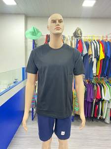 Camiseta de punto 100% algodón con logotipo de pantalla de seda impresa personalizada para hombre, camiseta informal transpirable ecológica - Product Image 6