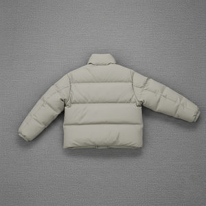 Logo personnalisé prix de gros veste d'hiver OEM bouffante col montant coupe-vent manteau en duvet pour hommes veste à bulles unisexe avec fermeture éclair - Product Image 5