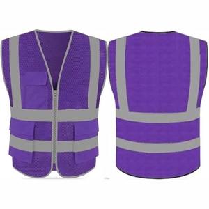 High Visibility Autumn Safety <b>Vest</b> for Men Durable Breathable Polyester/Cotton Fabric for Construction Traffic & <b>Outdoor</b> Jobs - Product Image 5
