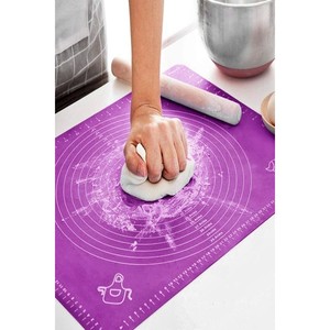 Silicone Dough <b>Rolling</b> and Kneading <b>Mat</b> Purple Pastry Baking Sheet - Product Image 3