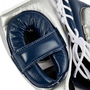Protège-tête intégral en cuir de haute qualité personnalisable pour l'entraînement de boxe, multi-victoires, à lacets, rembourrage épais, arts martiaux, fitness - Product Image 3